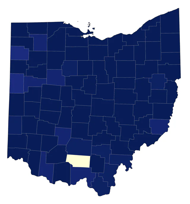 Pine Siskin county map