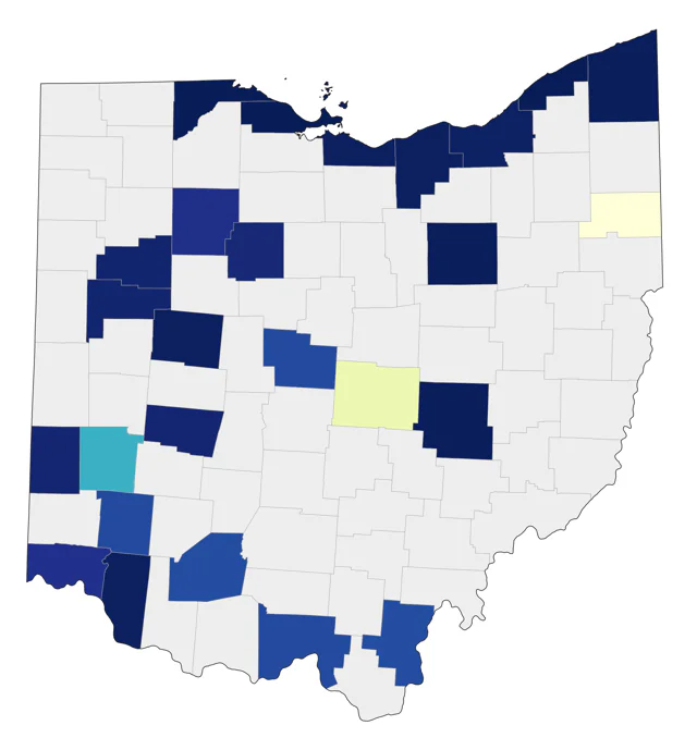 Piping Plover county map