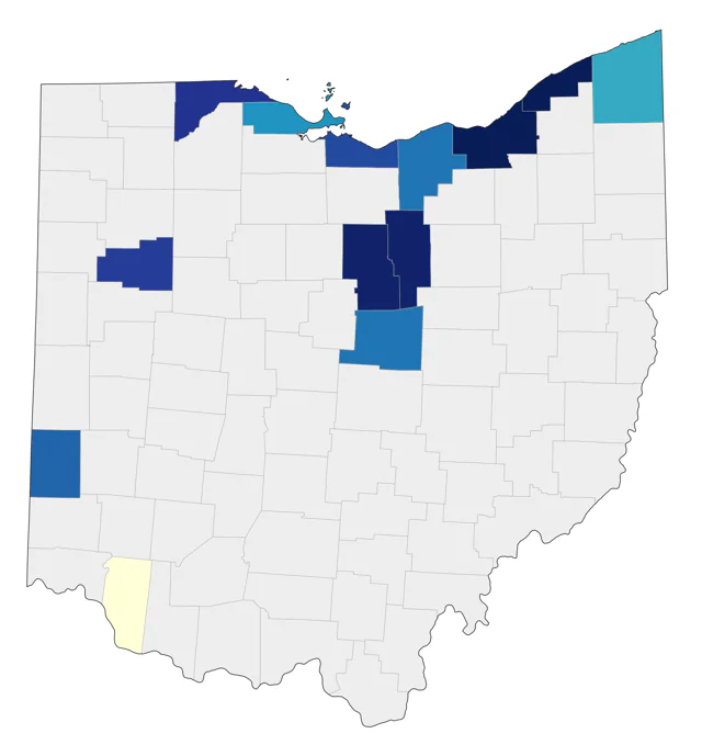 Pomarine Jaeger county map