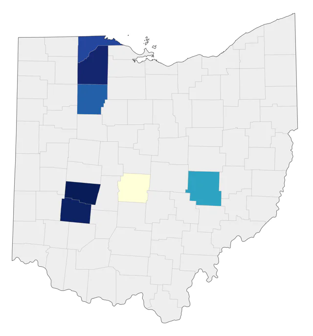 Prairie Falcon county map