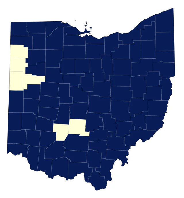 Purple Finch county map