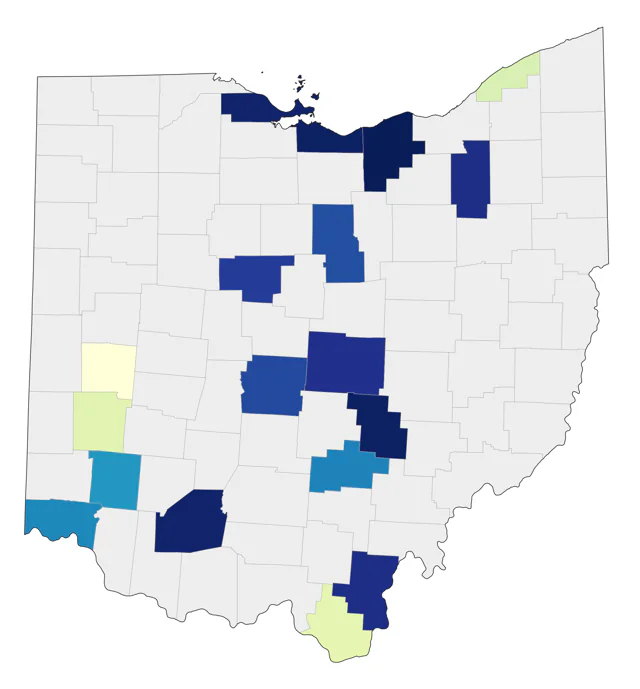 Purple Gallinule county map