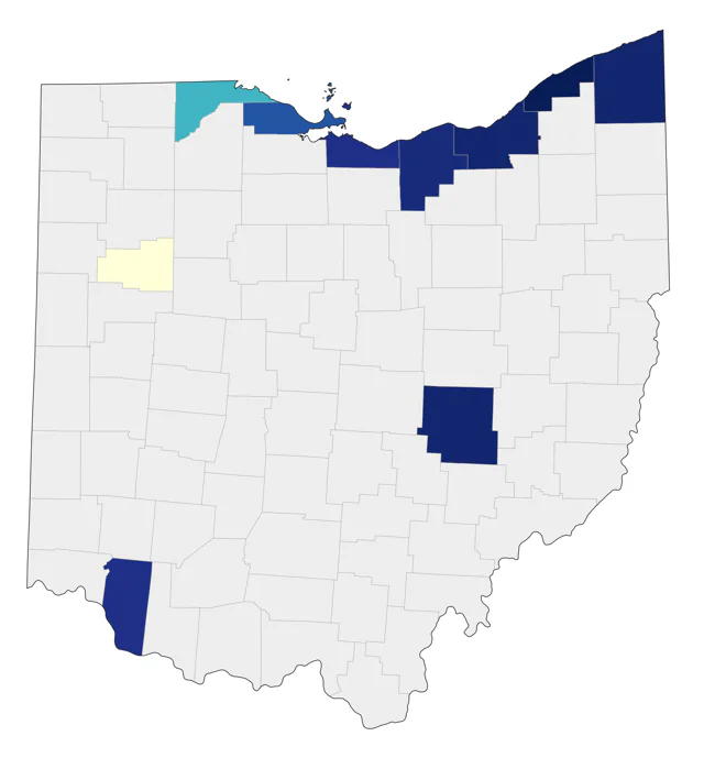 Purple Sandpiper county map