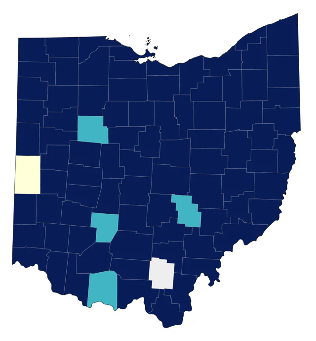 Red-breasted Merganser county map