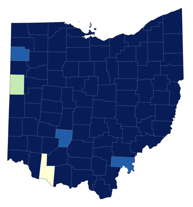 Red-breasted Nuthatch county map