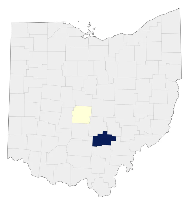 Red-cockaded Woodpecker county map