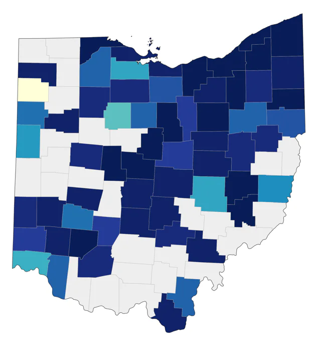 Red-throated Loon county map
