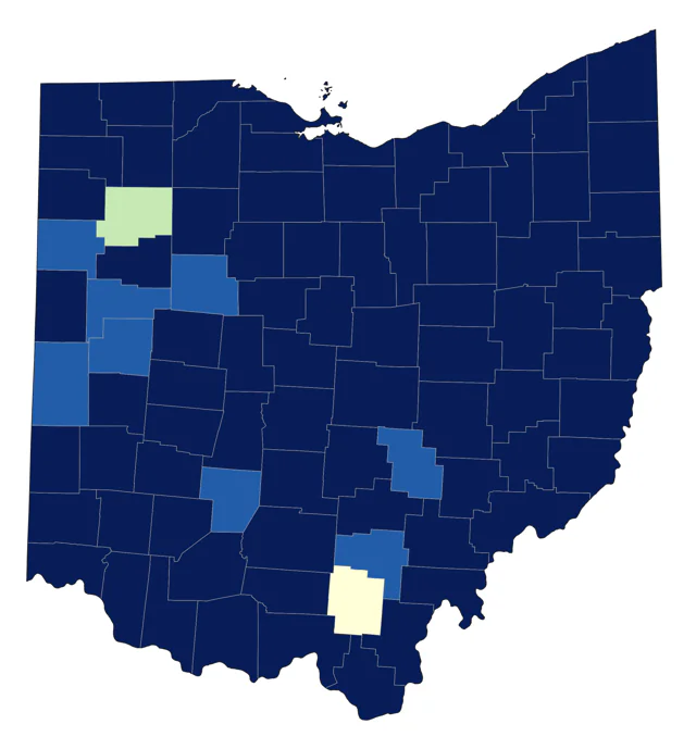 Redhead county map