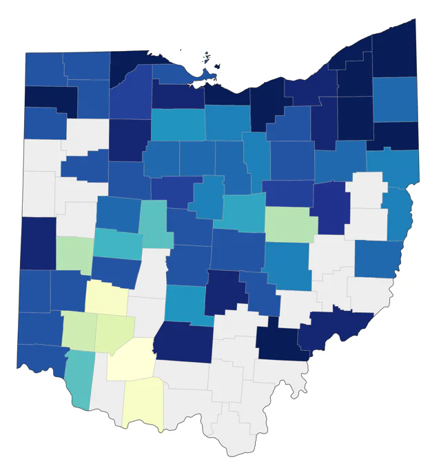 Redpoll county map