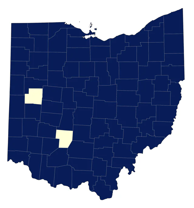 Ring-necked Duck county map