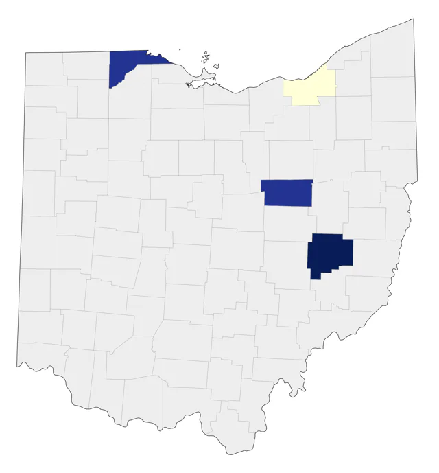 Rock Wren county map