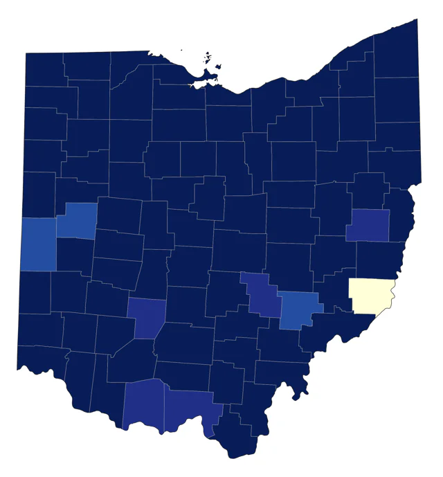 Ruddy Duck county map