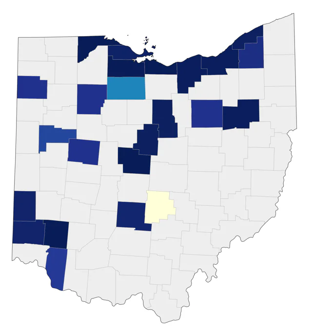 Sabine's Gull county map