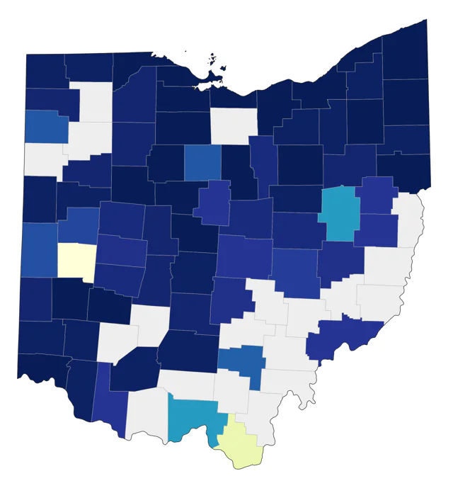 Sedge Wren county map