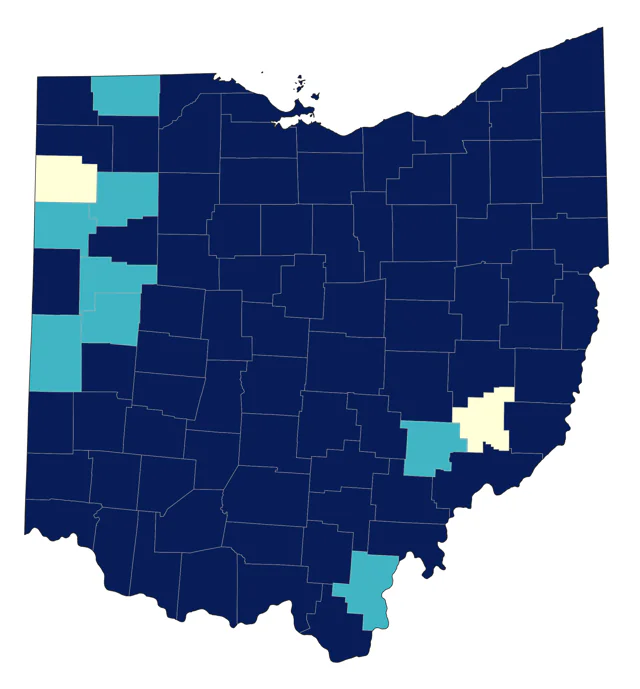 Sharp-shinned Hawk county map