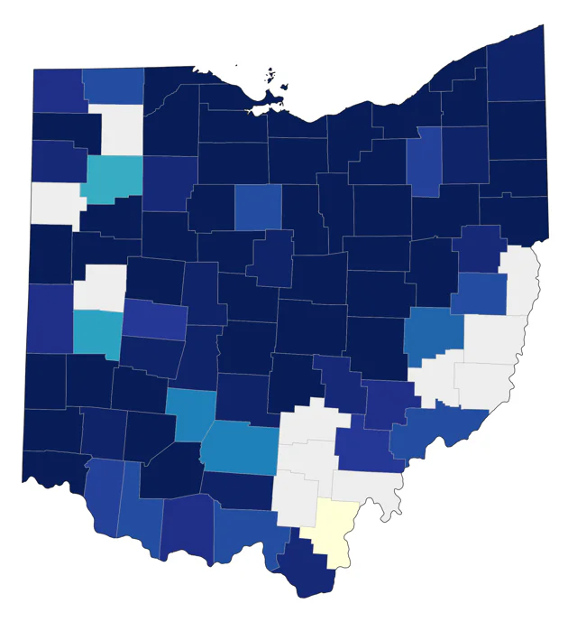 Short-billed Dowitcher county map