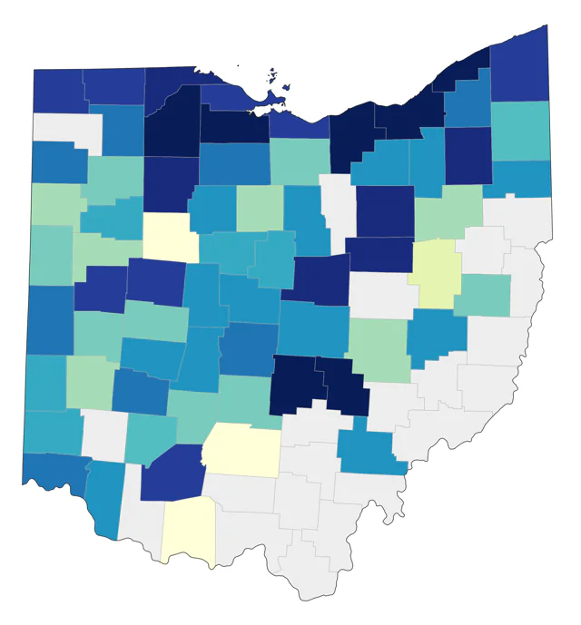 Snowy Owl county map
