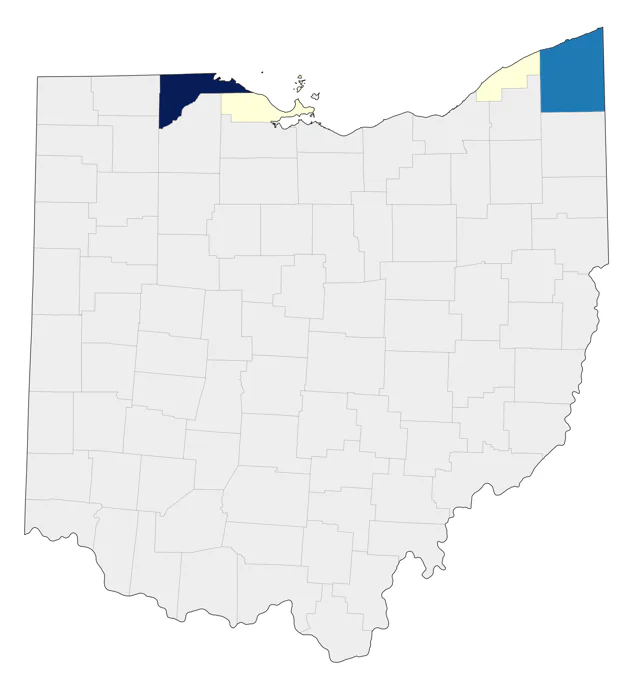 Snowy Plover county map