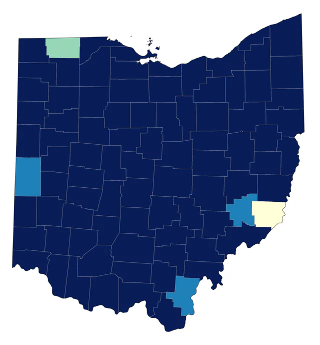 Solitary Sandpiper county map