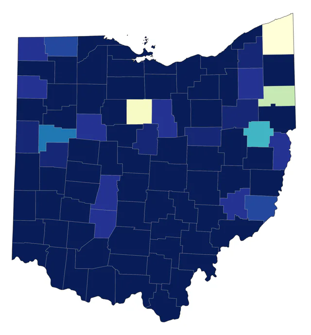 Summer Tanager county map