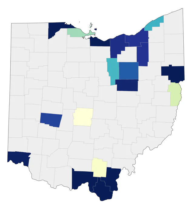 Swainson's Warbler county map