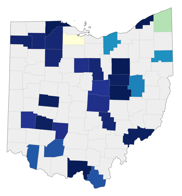 Swallow-tailed Kite county map