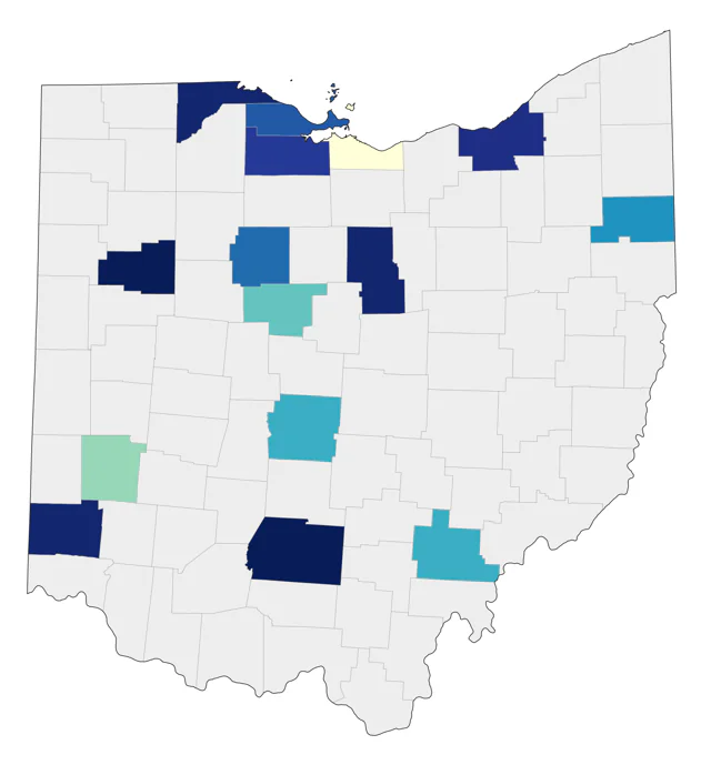 Swan Goose county map