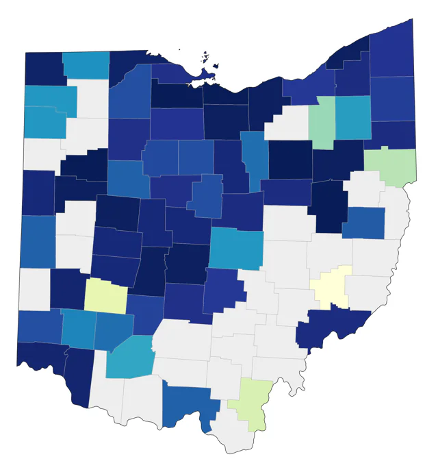 Western Sandpiper county map