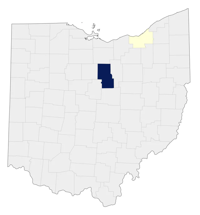 White-cheeked Pintail county map