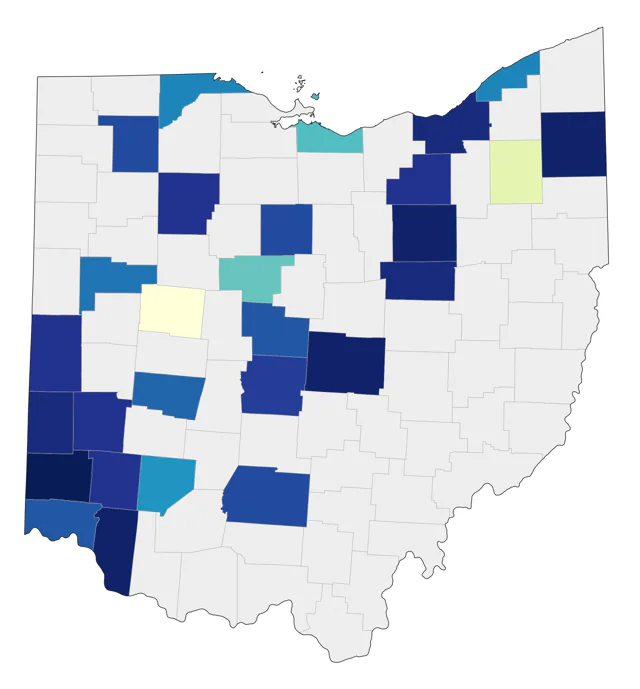 White-winged Dove county map
