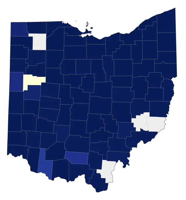 Yellow-bellied Flycatcher county map