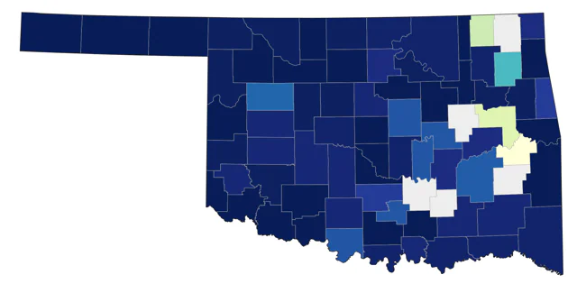 American Avocet county map