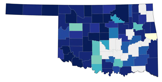 American Barn Owl county map