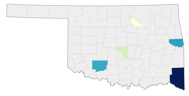 American Black Duck county map