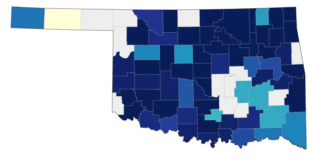 American Herring Gull county map