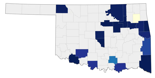Bay-breasted Warbler county map