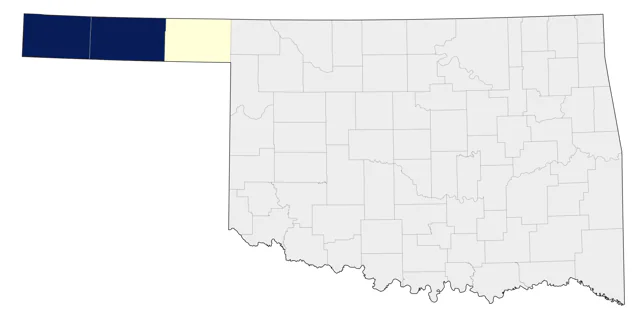 Black-billed Magpie county map