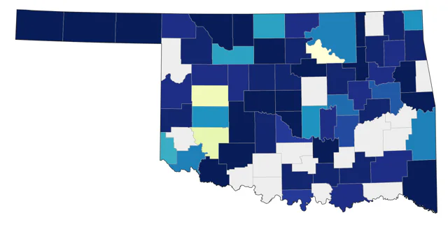 Black-crowned Night Heron county map