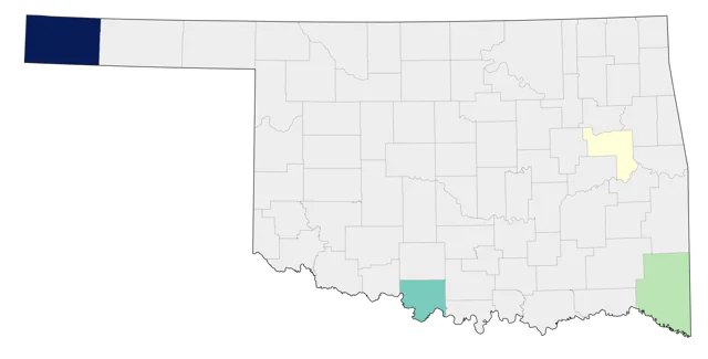 Black Phoebe county map