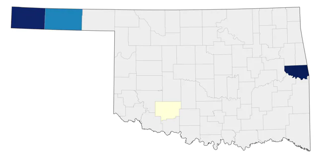 Black-throated Blue Warbler county map