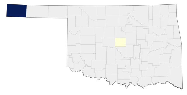 Black-throated Sparrow county map