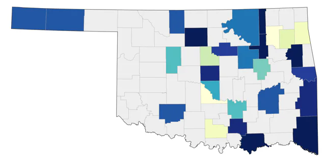 Blackburnian Warbler county map