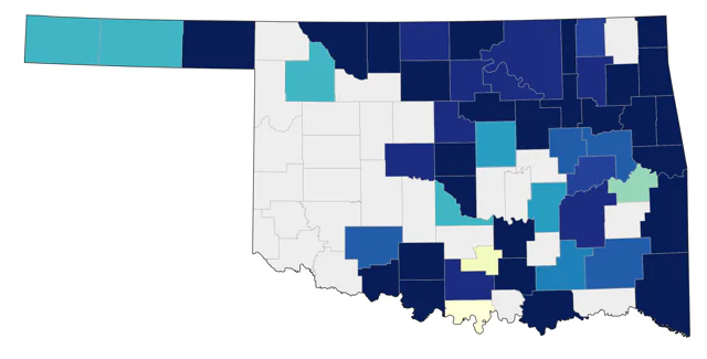Blackpoll Warbler county map