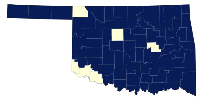 Blue-gray Gnatcatcher county map