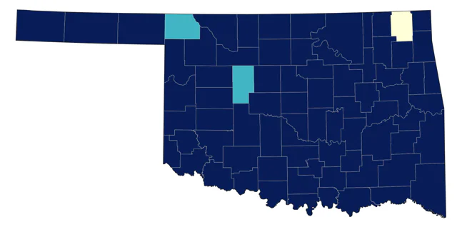 Blue Grosbeak county map