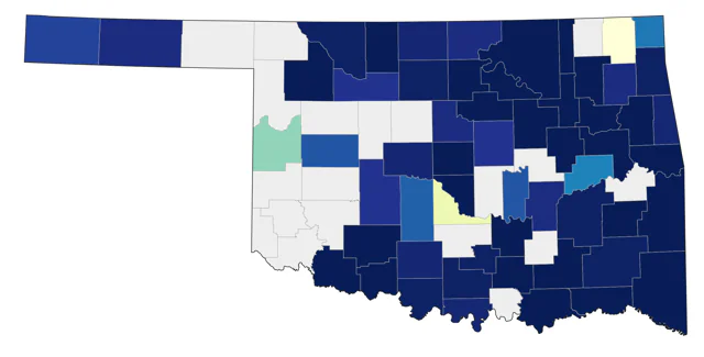 Blue-headed Vireo county map