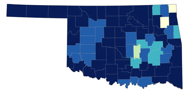 Brewer's Blackbird county map