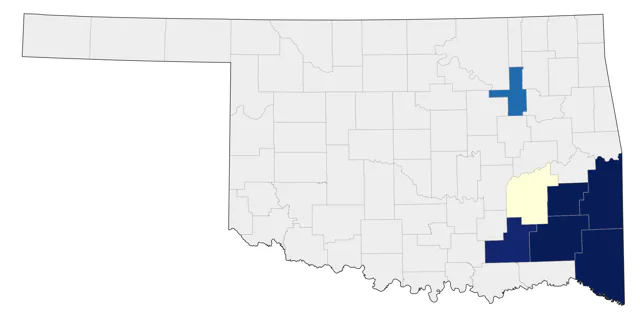Brown-headed Nuthatch county map