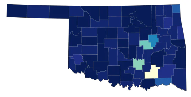 Canvasback county map