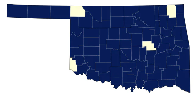 Cedar Waxwing county map